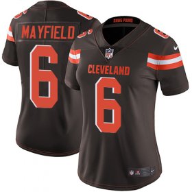 Wholesale Cheap Nike Browns #6 Baker Mayfield Brown Team Color Women\'s Stitched NFL Vapor Untouchable Limited Jersey