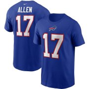 Wholesale Cheap Buffalo Bills #17 Josh Allen Nike Team Player Name & Number T-Shirt Royal