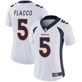 Wholesale Cheap Nike Broncos #5 Joe Flacco White Women\'s Stitched NFL Vapor Untouchable Limited Jersey