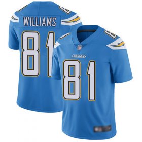 Wholesale Cheap Nike Chargers #81 Mike Williams Electric Blue Alternate Men\'s Stitched NFL Vapor Untouchable Limited Jersey