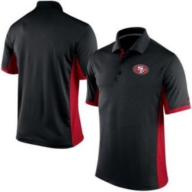 Wholesale Cheap Men\'s Nike NFL San Francisco 49ers Black Team Issue Performance Polo