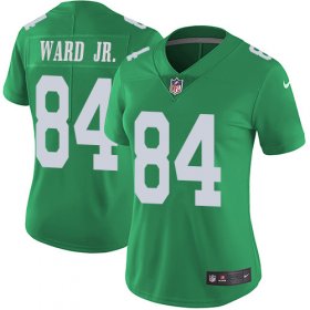 Wholesale Cheap Nike Eagles #84 Greg Ward Jr. Green Women\'s Stitched NFL Limited Rush Jersey