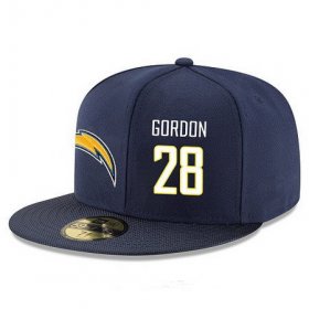 Wholesale Cheap San Diego Chargers #28 Melvin Gordon Snapback Cap NFL Player Navy Blue with White Number Stitched Hat