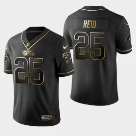 Wholesale Cheap Carolina Panthers #25 Eric Reid Vapor Limited Black Golden Jersey