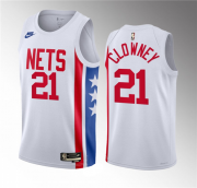 Wholesale Cheap Men's Brooklyn Nets #21 Noah Clowney White 2023 Draft Classic Edition Stitched Basketball Jersey