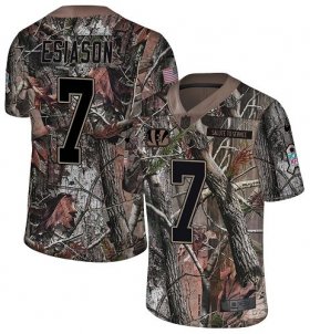 Wholesale Cheap Nike Bengals #7 Boomer Esiason Camo Youth Stitched NFL Limited Rush Realtree Jersey