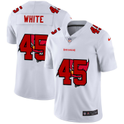 Wholesale Cheap Tampa Bay Buccaneers #45 Devin White White Men's Nike Team Logo Dual Overlap Limited NFL Jersey