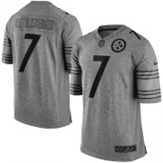 Wholesale Cheap Nike Steelers #7 Ben Roethlisberger Gray Men's Stitched NFL Limited Gridiron Gray Jersey