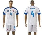 Wholesale Cheap Slovakia #4 Durica Home Soccer Country Jersey