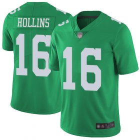 Wholesale Cheap Nike Eagles #16 Mack Hollins Green Men\'s Stitched NFL Limited Rush Jersey