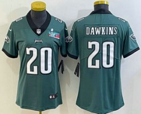 Cheap Women\'s Philadelphia Eagles #20 Brian Dawkins Limited Green Super Bowl LVII Vapor Jersey