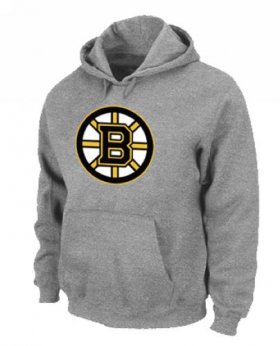 Wholesale Cheap NHL Boston Bruins Big & Tall Logo Pullover Hoodie Grey