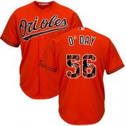 Wholesale Cheap Orioles #56 Darren O'Day Orange Team Logo Fashion Stitched MLB Jersey