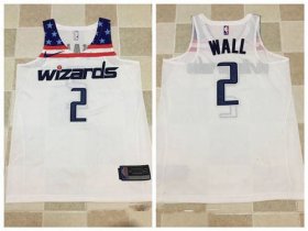 Wholesale Cheap Men\'s Washington Wizards #2 John Wall White 2017-2018 Nike Swingman Stitched NBA Jersey