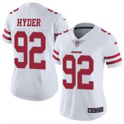 Wholesale Cheap Nike 49ers #92 Kerry Hyder White Women's Stitched NFL Vapor Untouchable Limited Jersey