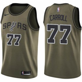 Wholesale Cheap Nike Spurs #77 DeMarre Carroll Green NBA Swingman Salute to Service Jersey