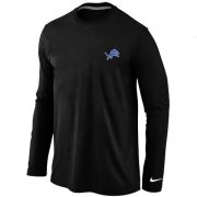 Wholesale Cheap Nike Detroit Lions Sideline Legend Authentic Logo Long Sleeve T-Shirt Black