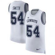 Wholesale Cheap Nike Cowboys #54 Jaylon Smith White Men's Stitched NFL Limited Rush Tank Top Jersey