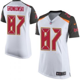 Wholesale Cheap Nike Buccaneers #87 Rob Gronkowski White Women\'s Stitched NFL New Elite Jersey