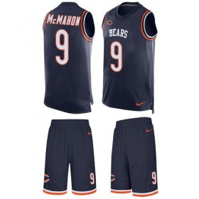 Wholesale Cheap Nike Bears #9 Jim McMahon Navy Blue Team Color Men\'s Stitched NFL Limited Tank Top Suit Jersey