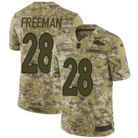 Wholesale Cheap Nike Broncos #28 Royce Freeman Camo Men\'s Stitched NFL Limited 2018 Salute To Service Jersey