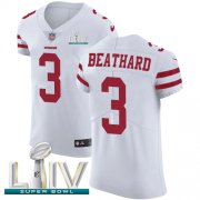 Wholesale Cheap Nike 49ers #3 C.J. Beathard White Super Bowl LIV 2020 Men's Stitched NFL Vapor Untouchable Elite Jersey