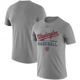 Wholesale Cheap Washington Nationals Nike Away Practice T-Shirt Heathered Gray