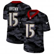 Cheap Baltimore Ravens #15 Marquise Brown Men's Nike 2020 Black CAMO Vapor Untouchable Limited Stitched NFL Jersey