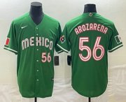 Cheap Men's Mexico Baseball #56 Randy Arozarena Number 2023 Green World Classic Stitched Jersey2