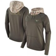 Wholesale Cheap Women's New York Jets Nike Olive Salute to Service Performance Pullover Hoodie