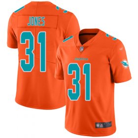 Wholesale Cheap Nike Dolphins #31 Byron Jones Orange Men\'s Stitched NFL Limited Inverted Legend Jersey