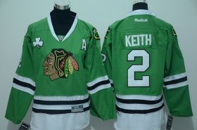 Wholesale Cheap Blackhawks #2 Duncan Keith Green Stitched Youth NHL Jersey