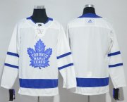 Wholesale Cheap Adidas Maple Leafs Blank White Road Authentic Stitched NHL Jersey