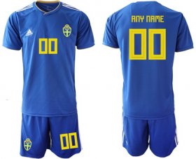 Wholesale Cheap Sweden Personalized Away Soccer Country Jersey
