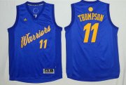 Wholesale Cheap Men's Golden State Warriors #11 Klay Thompson Blue Stitched NBA Adidas Revolution 30 Swingman Jersey