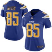Wholesale Cheap Nike Chargers #85 Antonio Gates Electric Blue Women's Stitched NFL Limited Rush Jersey
