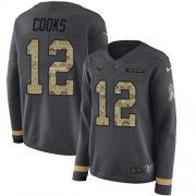 Wholesale Cheap Nike Rams #12 Brandin Cooks Anthracite Salute to Service Women's Stitched NFL Limited Therma Long Sleeve Jersey