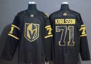 Wholesale Cheap Adidas Golden Knights #71 William Karlsson Black/Gold Authentic Stitched NHL Jersey