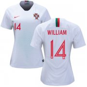 Wholesale Cheap Women's Portugal #14 William Away Soccer Country Jersey
