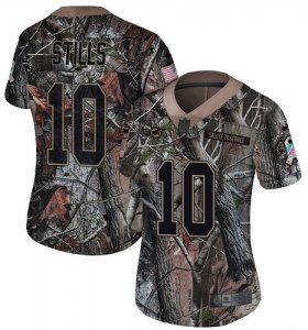 Wholesale Cheap Nike Dolphins #10 Kenny Stills Camo Women\'s Stitched NFL Limited Rush Realtree Jersey