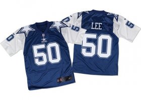 Wholesale Cheap Nike Cowboys #50 Sean Lee Navy Blue/White Throwback Men\'s Stitched NFL Elite Jersey