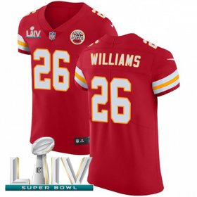 Wholesale Cheap Nike Chiefs #26 Damien Williams Red Super Bowl LIV 2020 Team Color Men\'s Stitched NFL Vapor Untouchable Elite Jersey