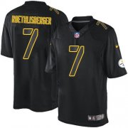 Wholesale Cheap Nike Steelers #7 Ben Roethlisberger Black Men's Stitched NFL Impact Limited Jersey