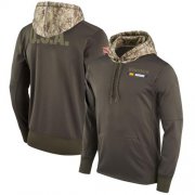 Wholesale Cheap Men's Minnesota Vikings Nike Olive Salute to Service Sideline Therma Pullover Hoodie