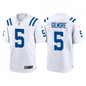Wholesale Cheap Men\'s Indianapolis Colts #5 Stephon Gilmore White Stitched Game Jersey