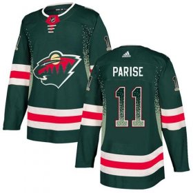 Wholesale Cheap Adidas Wild #11 Zach Parise Green Home Authentic Drift Fashion Stitched NHL Jersey