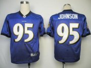 Wholesale Cheap Ravens #95 Jarret Johnson Purple Stitched NFL Jersey