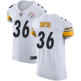 Wholesale Cheap Nike Steelers #36 Jerome Bettis White Men\'s Stitched NFL Vapor Untouchable Elite Jersey