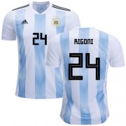 Wholesale Cheap Argentina #24 Rigoni Home Soccer Country Jersey