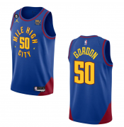 Wholesale Cheap Men's Denver Nuggets #50 Aaron Gordon Blue 2022-23 Statement Edition With NO.6 Patch Stitched Jersey